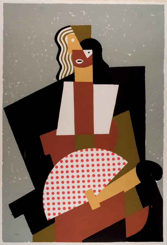 シルクスクリーン Equipo Cronica - Abanico de lunares