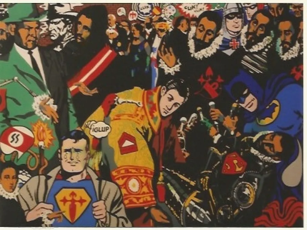 シルクスクリーン Equipo Cronica - El happening del Conde Orgaz