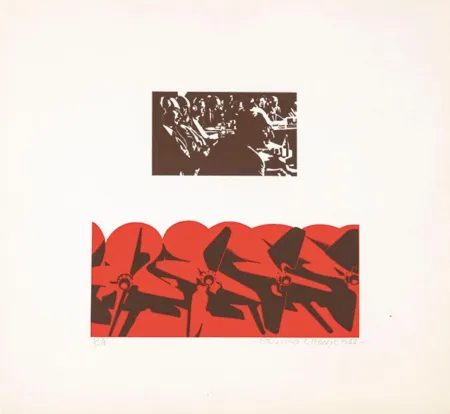 シルクスクリーン Equipo Cronica - Hélices (rojo)