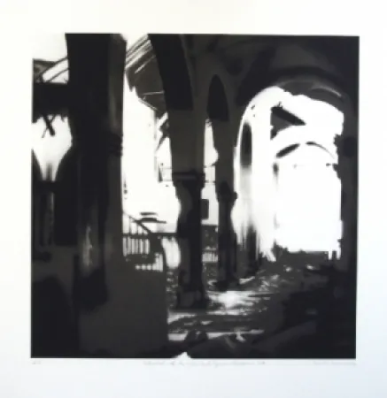 リトグラフ Equipo Realidad - Interior de la Iglesia de Espejo (Cordoba) en septiembre de 1937