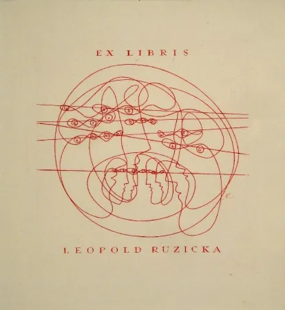 彫版 Erni - Ex Libris Leopold Ruzicka