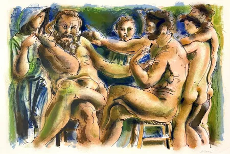 リトグラフ Erni - Réflexions simples sur le corps