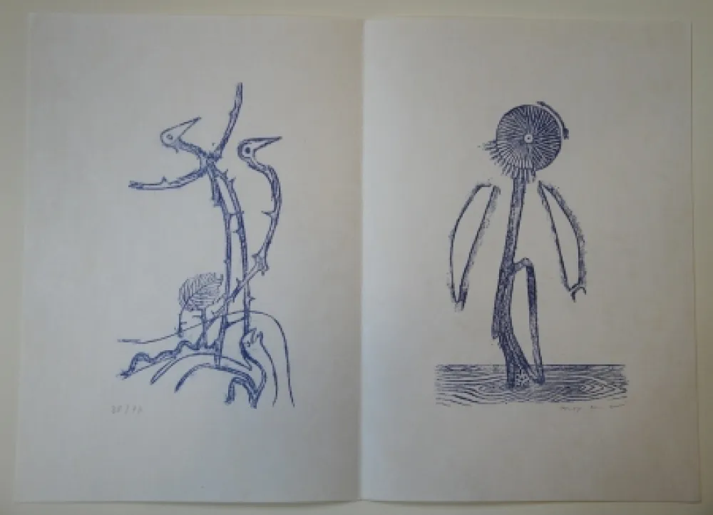 挿絵入り本 Ernst - Max Ernst - Jean Tardieu. 24 Frottagen