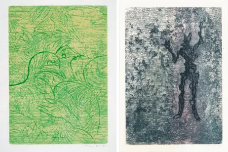 エッチングと　アクチアント Ernst - PAROLES PEINTES (1959) 2 GRAVURES ORIGINALES DE MAX ERNST (10 gravures originales de Max Ernst, Jacques Hérold, Wifredo Lam, Sébastian Matta et DorotheaTanning. Poèmes d’Alain Bosquet).