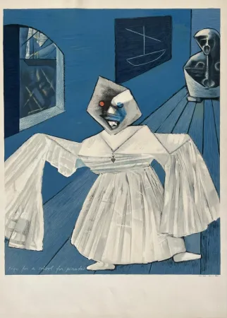 リトグラフ Ernst - Sign for a School for Pirates 