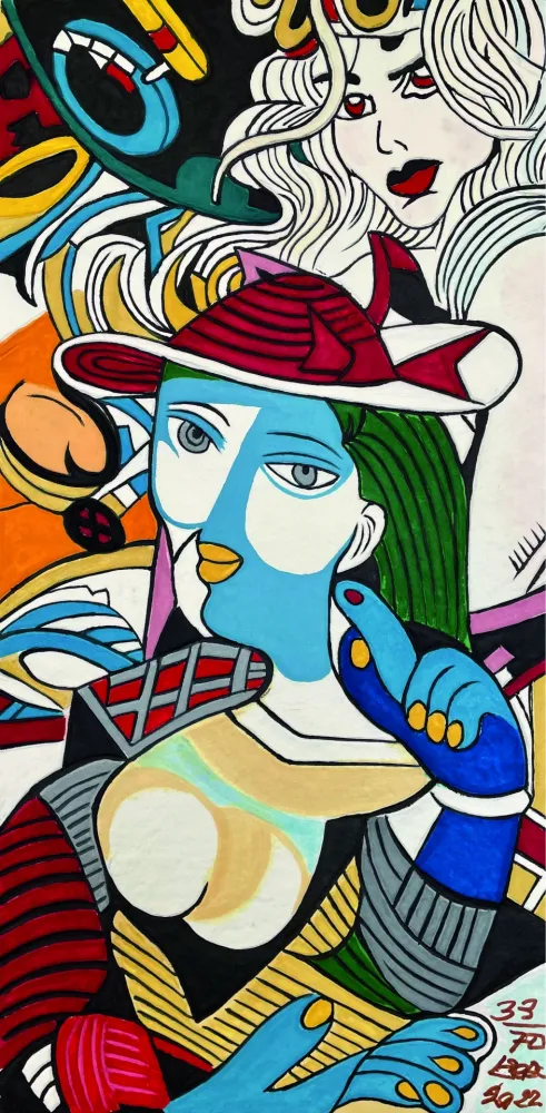 彫版 Erro - FEMME AU CHAPEAU