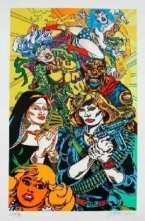 リトグラフ Erro - Gun Lady