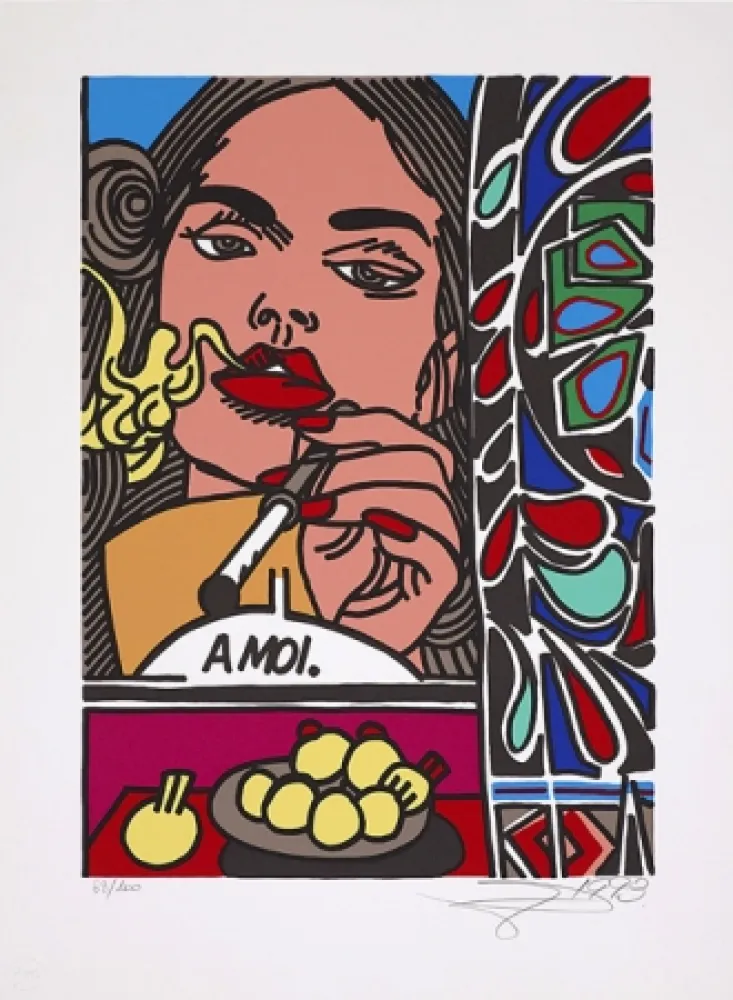 シルクスクリーン Erro - La femme fatale (à moi)