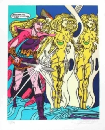 リトグラフ Erro - Swordslady