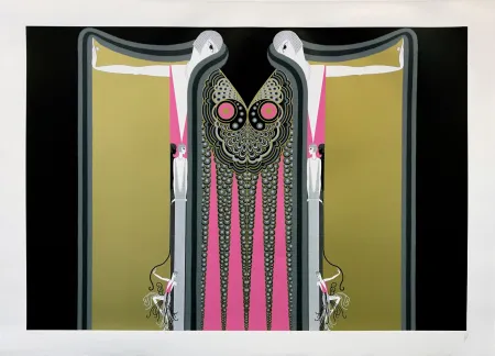 シルクスクリーン Erte - TWIN SISTERS