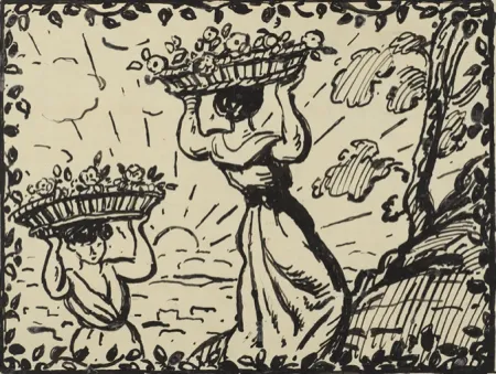 技術的なありません Espagnat (D') - La récolte des roses circa 1906