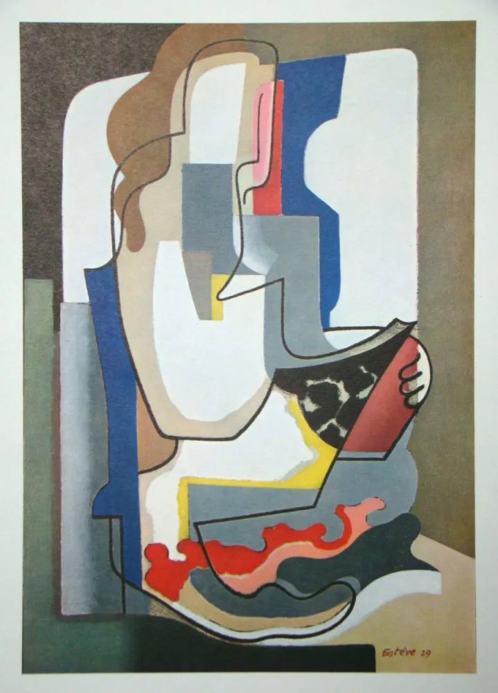 リトグラフ Esteve - Liseuse