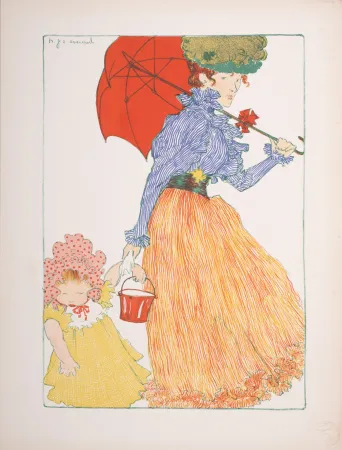 リトグラフ Evenepoel - Au Square, 1897