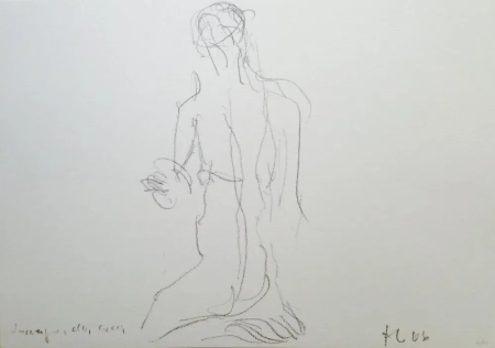 リトグラフ Fabro - Senza titolo