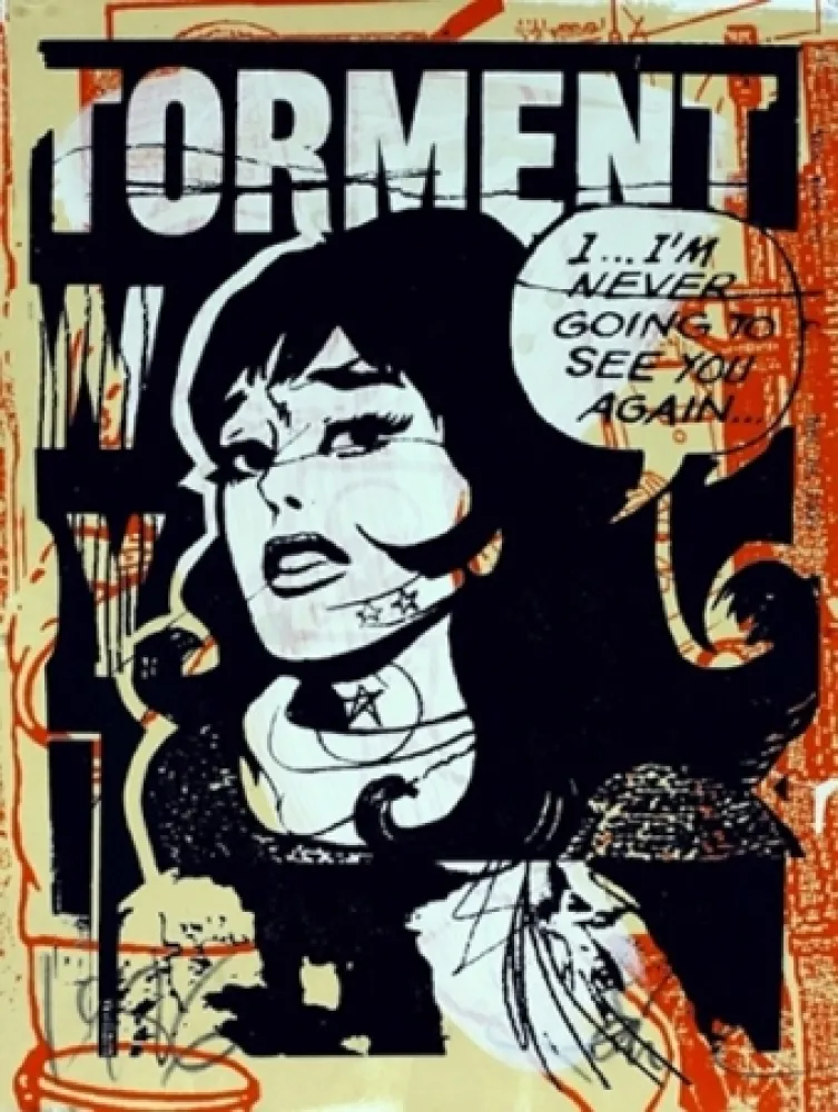 シルクスクリーン Faile - Torment in Orange