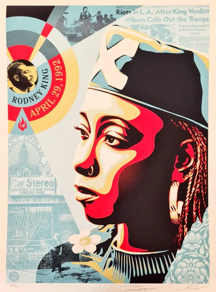 シルクスクリーン Fairey - Eyes Of The King Verdict