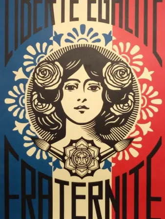 リトグラフ Fairey - Liberte