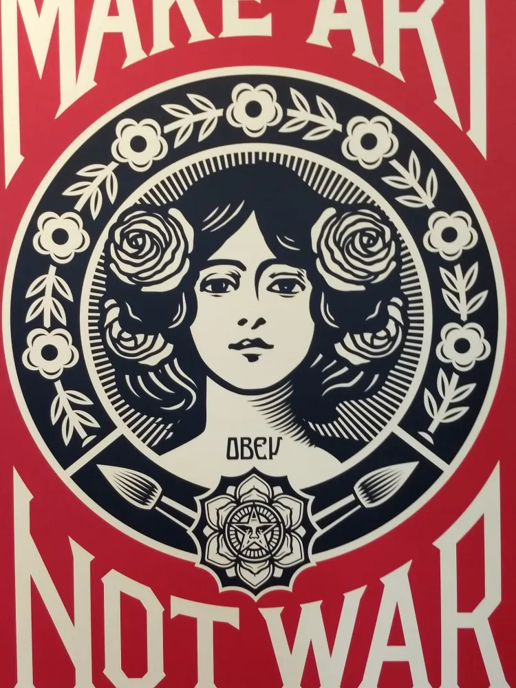 リトグラフ Fairey - Make Art Not War