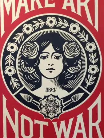 リトグラフ Fairey - Make Art Not War