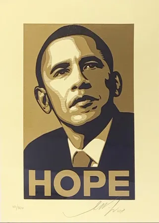 シルクスクリーン Fairey - Obama Hope Gold from Artists for Obama Portfolio