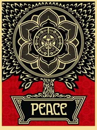 シルクスクリーン Fairey - Peace Tree
