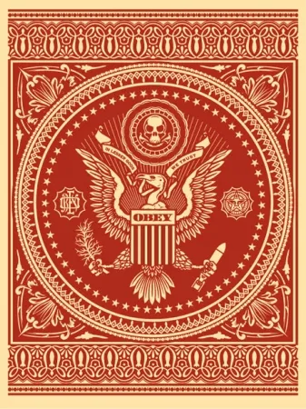 シルクスクリーン Fairey - Presidential Seal Red 