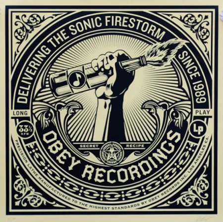 シルクスクリーン Fairey - Sonic Firestorm