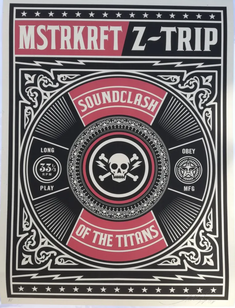 シルクスクリーン Fairey - Soundclash of the titans