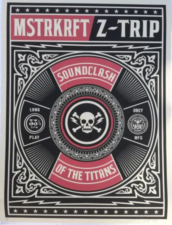 シルクスクリーン Fairey - Soundclash of the titans