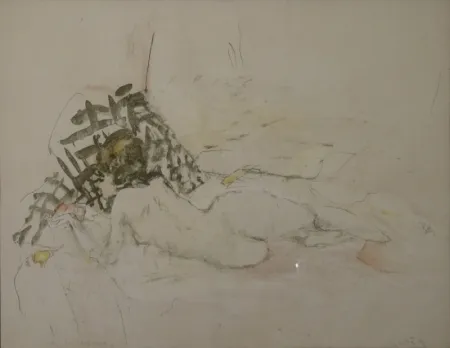 リトグラフ Falk - (Liegender Akt