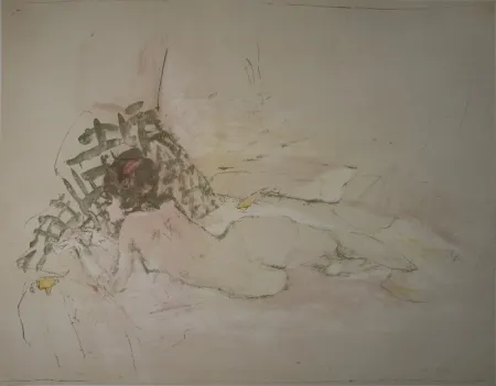 リトグラフ Falk - Liegender Akt