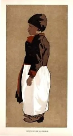 木版 Fanto - Slovakischer Bauernbub / Slovak Farmboy