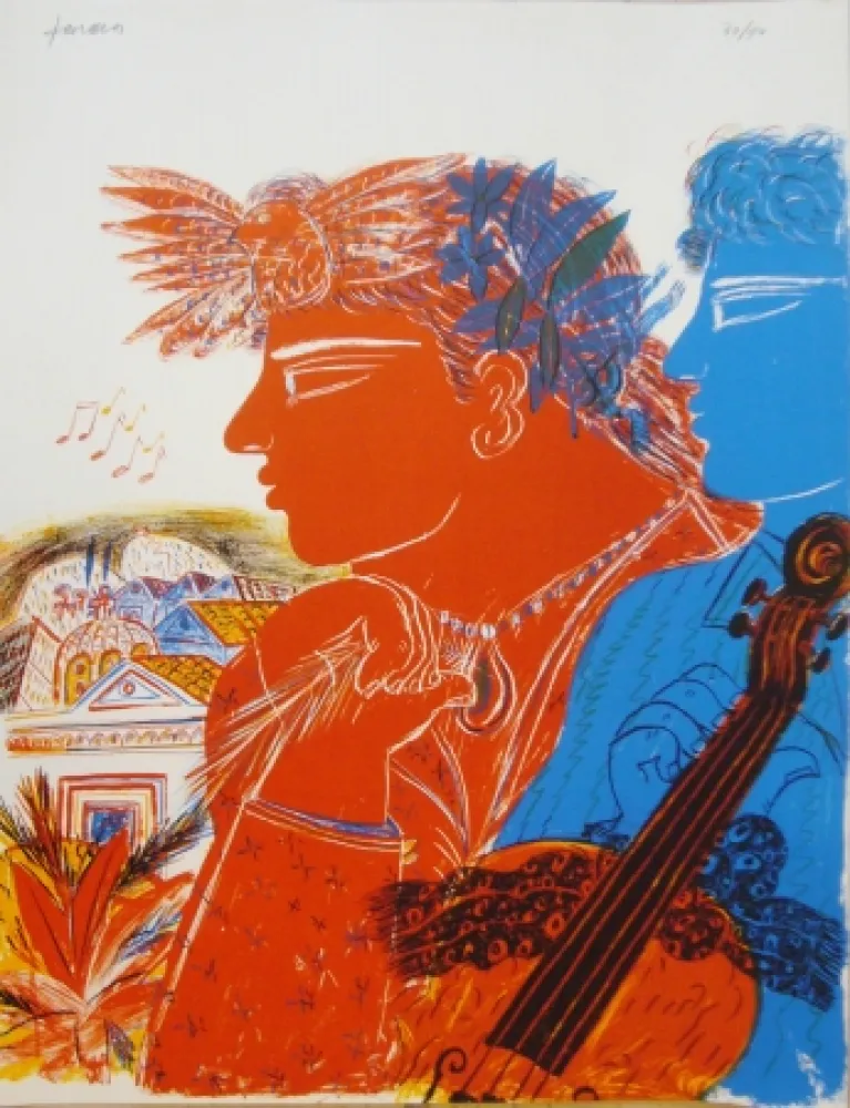 リトグラフ Fassianos -  Chemins d'arménie 