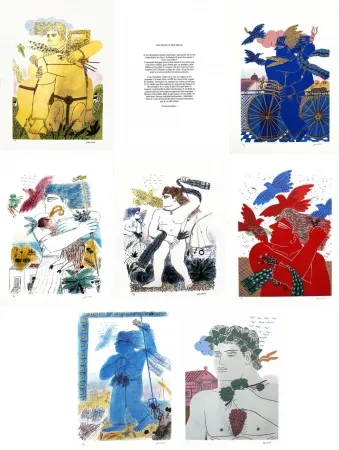 シルクスクリーン Fassianos - Les travaux des dieux