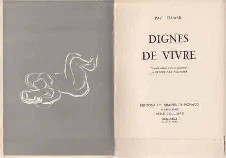 挿絵入り本 Fautrier - Dignes de vivre / Paul Eluard