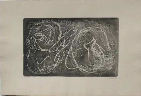 エッチングと　アクチアント Fautrier - Femme étendue I