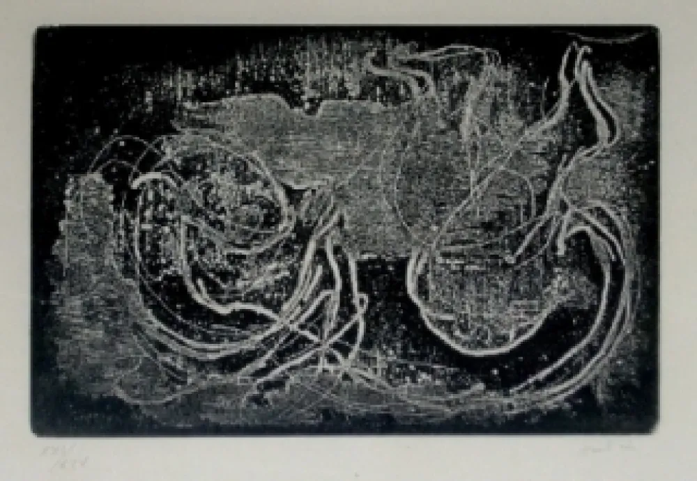 エッチングと　アクチアント Fautrier - Femme étendue II