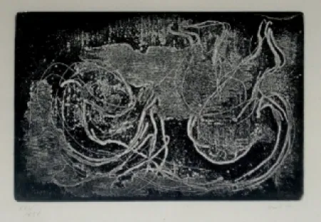 エッチングと　アクチアント Fautrier - Femme étendue II