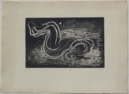 エッチングと　アクチアント Fautrier - Femme étendue III