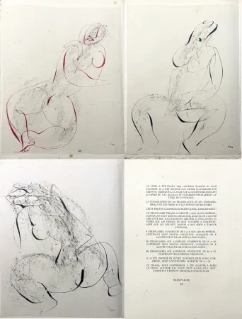 挿絵入り本 Fautrier - Georges Bataille.  L'ALLELUIAH. Catéchisme de Dianus. Avec 3 dessins originaux de Jean Fautrier (Blaizot, Paris 1947)