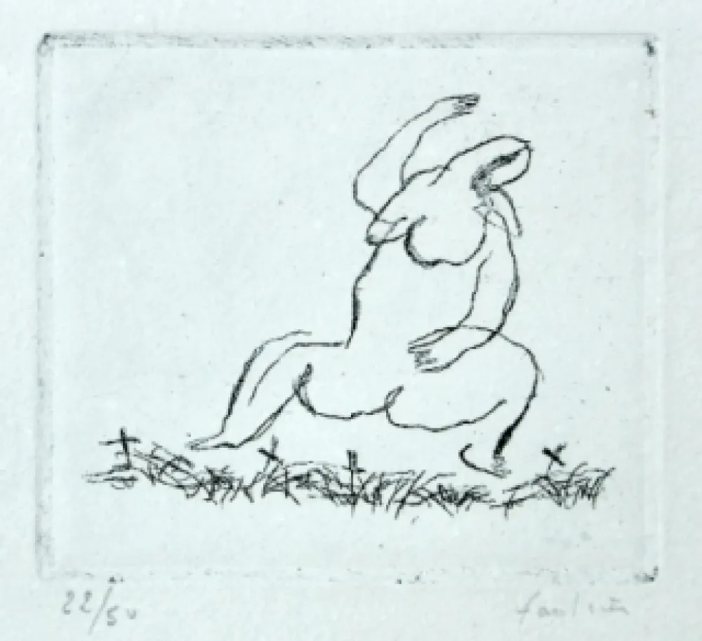 エッチング Fautrier - L'Alleluiah-petit nu E