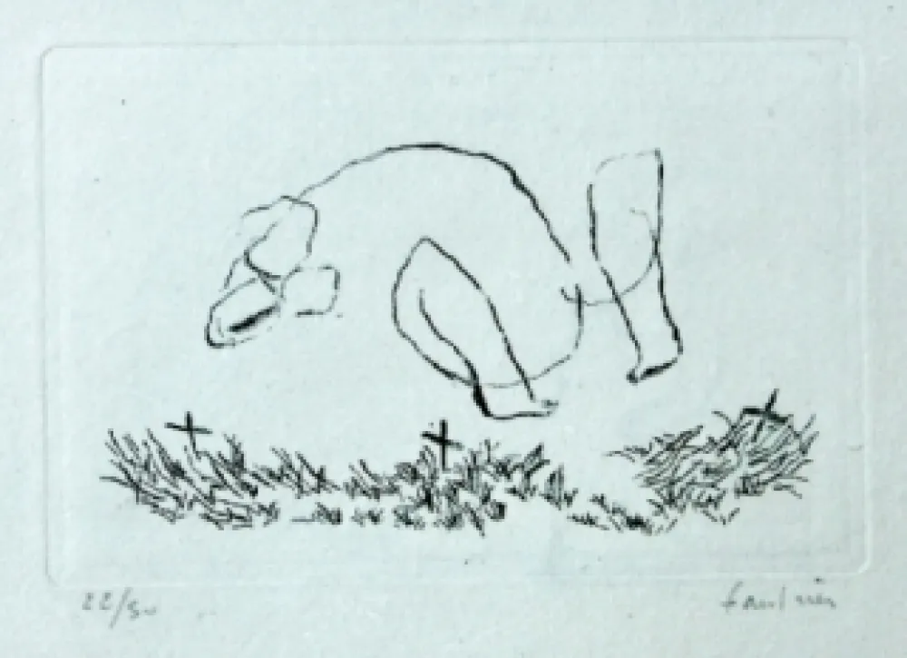 エッチング Fautrier - L'Alleluiah-petit nu M