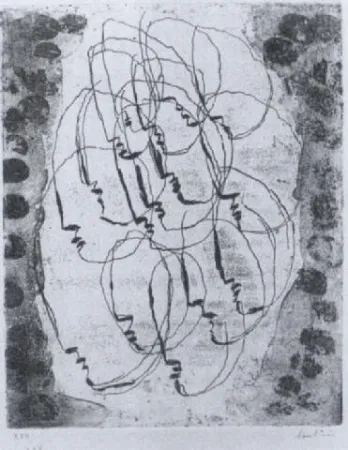 エッチングと　アクチアント Fautrier - Les massacrés