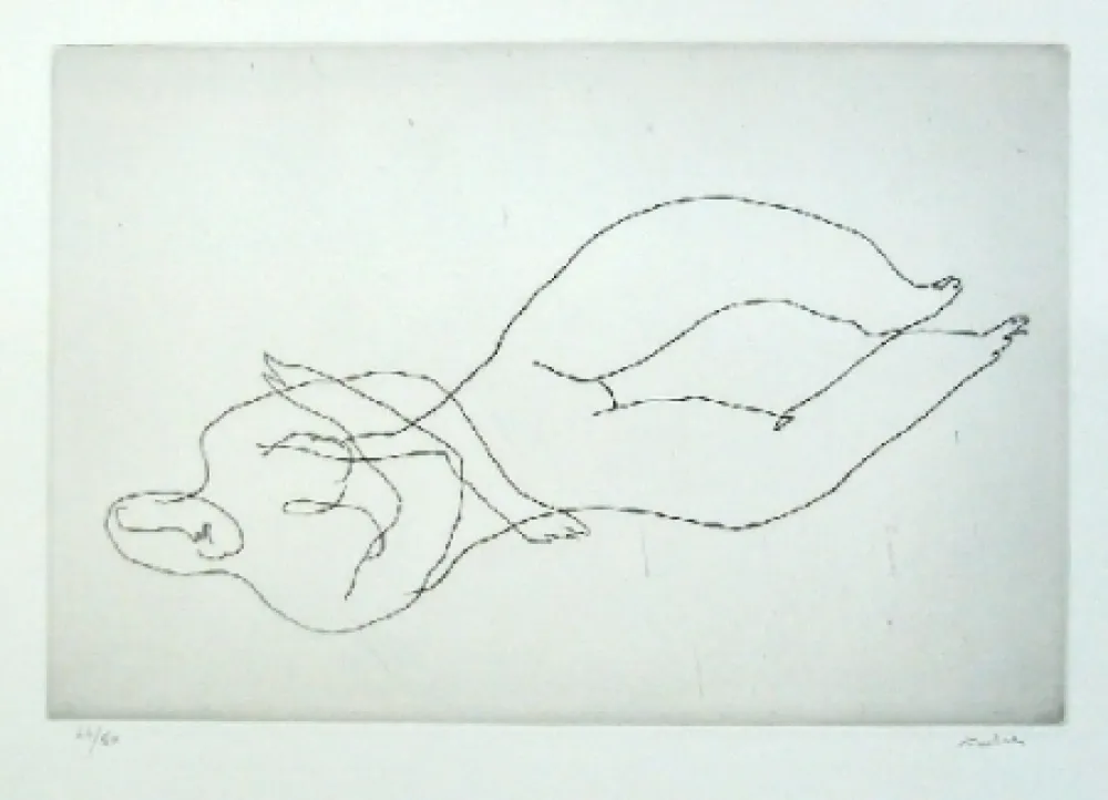 エッチング Fautrier - Nu couché II