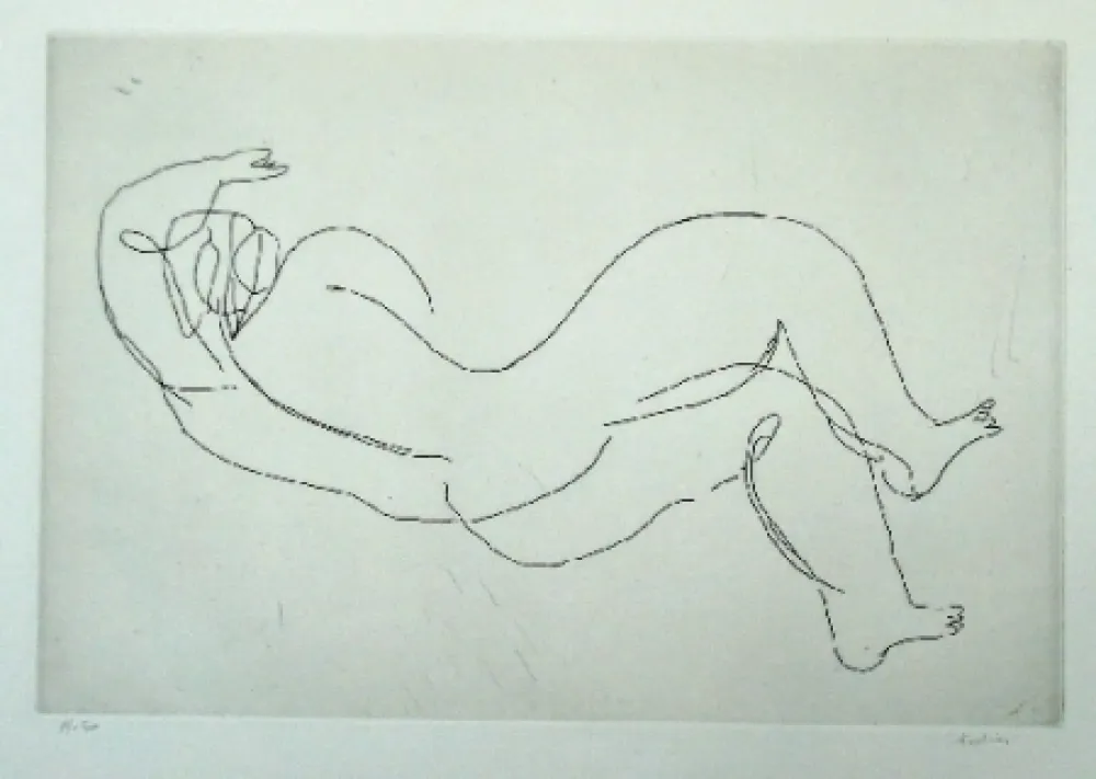 エッチング Fautrier - Nu couché III