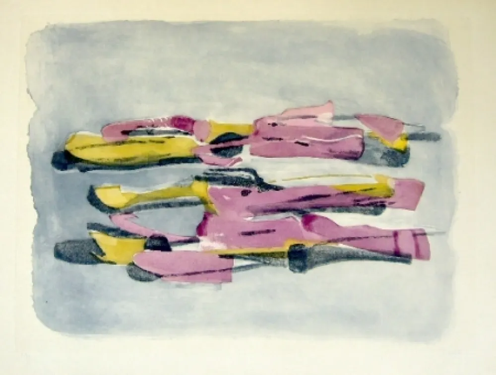 エッチングと　アクチアント Fautrier - Paysage