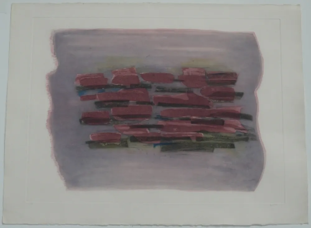 エッチングと　アクチアント Fautrier - Paysage labouré