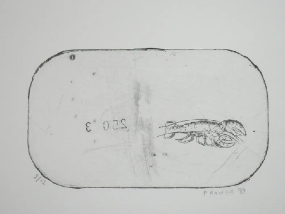 エッチング Favier - Le homard (série des mousselines)