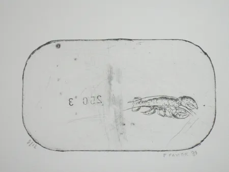エッチング Favier - Le homard (série des mousselines)