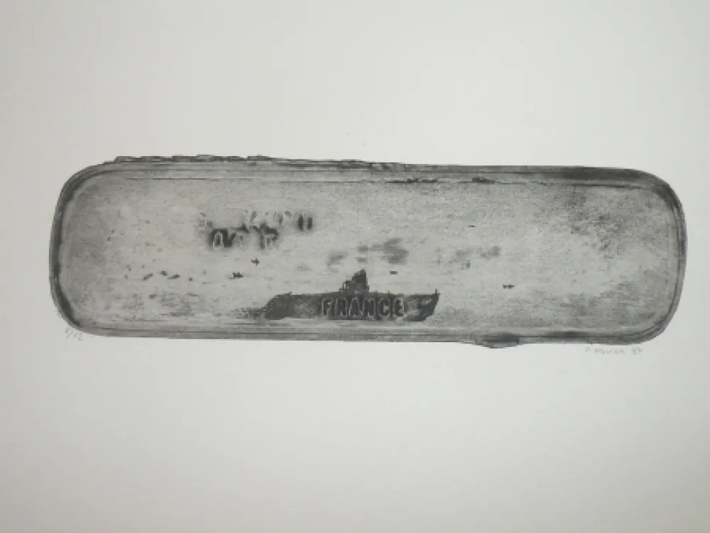 エッチング Favier - Le sous marin France